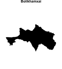 Bolikhamxai province blank outline map