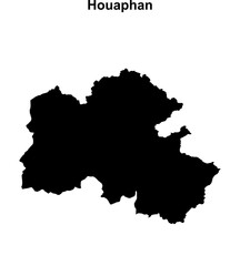 Houaphan province blank outline map