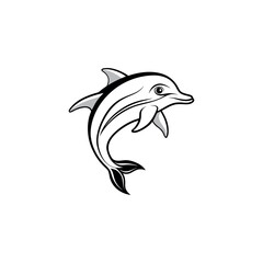 dolphin fish vector art and illustration