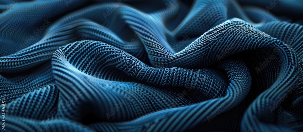 Poster Background with folds showcasing the texture of a stylish knitted fabric ideal for copy space image