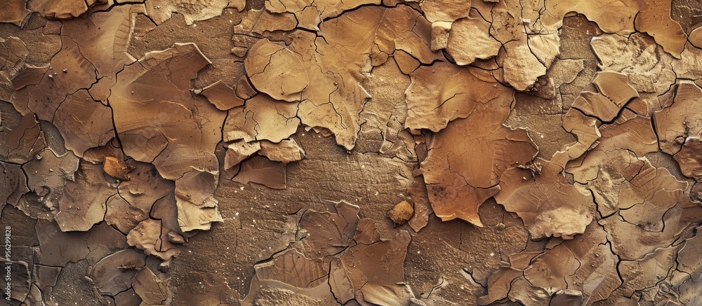 Aufkleber a weathered brown wall with a textured background ideal for a copy space image