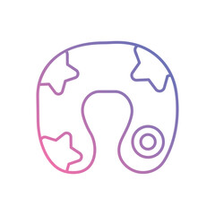 Travel Pillow icon vector stock illustration