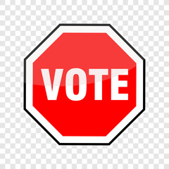 Vote, icon and sign vector