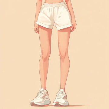 Une femme muscle court avec puissance, mettant en valeur ses jambes puissantes et ses chaussures de sport dynamiques.