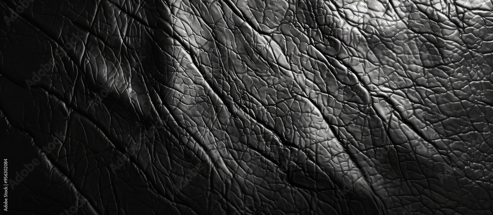 Poster texture of black leather background with copy space image