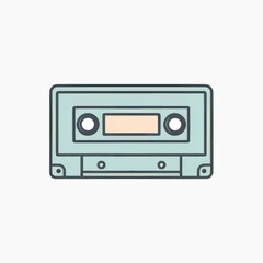 Fototapeta premium Retro cassette tape illustration