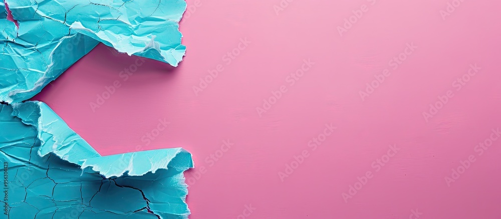 Aufkleber A torn blue paper background with a pink hue features a motivational be your own boss message symbolizing independence and empowerment with empty space for other content in the image. Creative banner