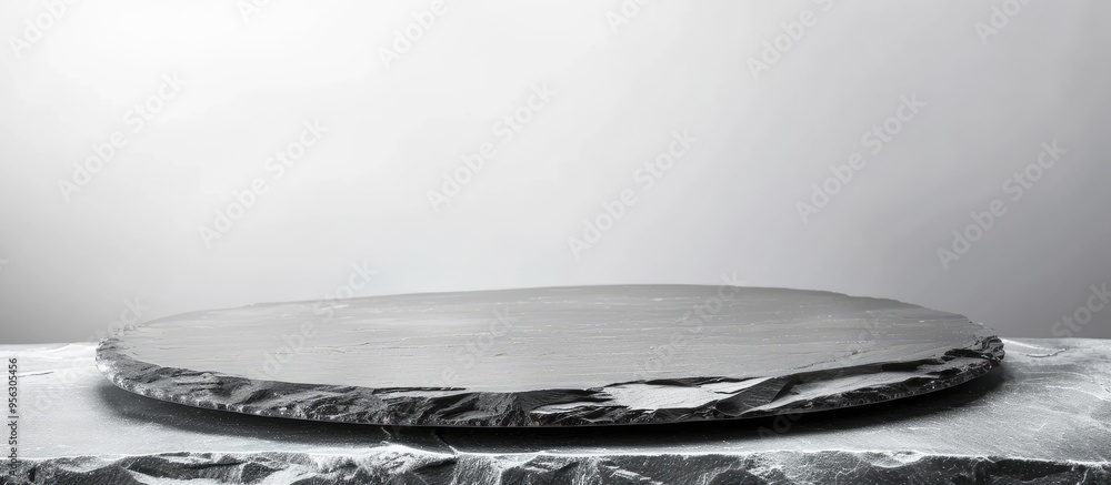 Aufkleber slate plate with no food on it suitable for a copy space image ideal for food related themes like co