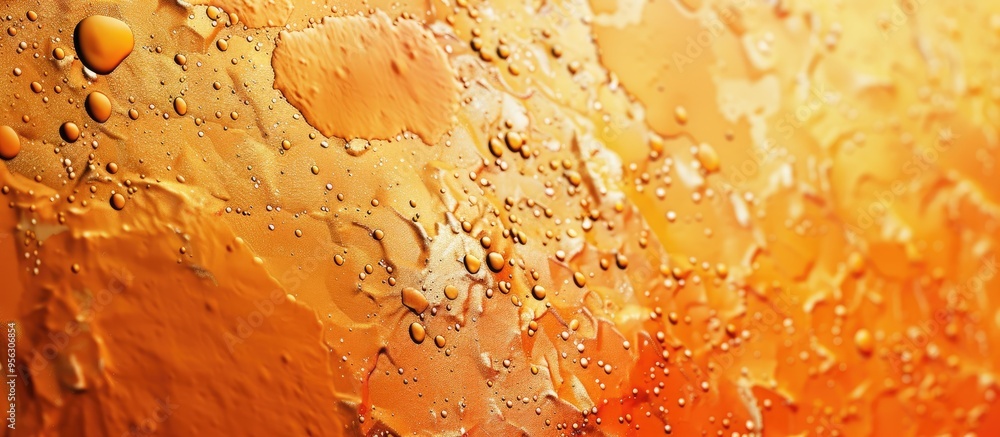 Poster Detailed close up of an orange textured background with ample copy space image
