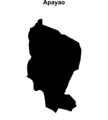 Apayao province blank outline map