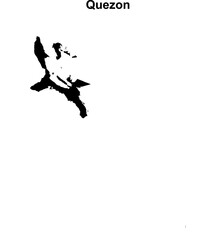 Quezon province blank outline map