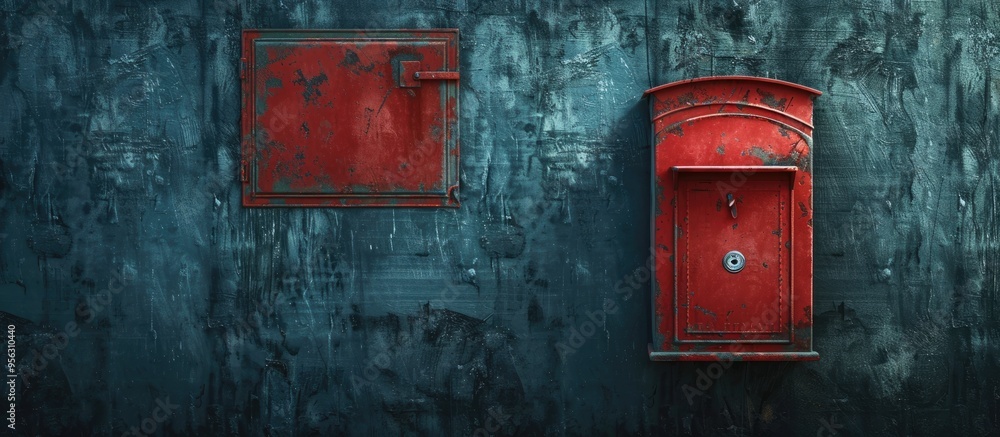 Poster Isolated mail box with copy space image