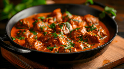 Fototapeta premium Butter Chicken Curry Elegant Dining Room
