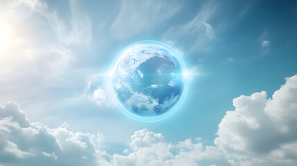 world ozone day.the ozone layer is like a blanket for Earth. AI generative.