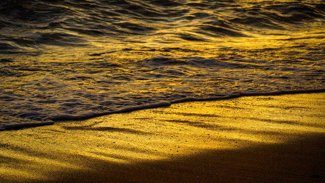 Beach and golden light