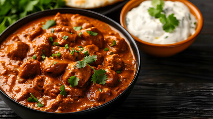 Fototapeta premium Butter Chicken Curry Elegant Dining Room