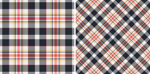 Textile tartan texture of pattern background plaid with a check vector seamless fabric. Set in space colors for chic home decor ideas.