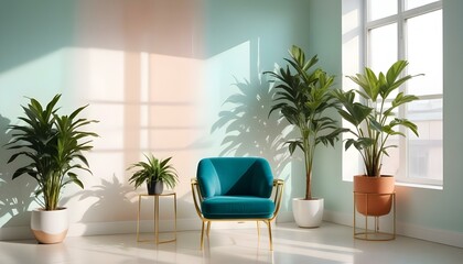 Photo interior modern design room 3d illustration
