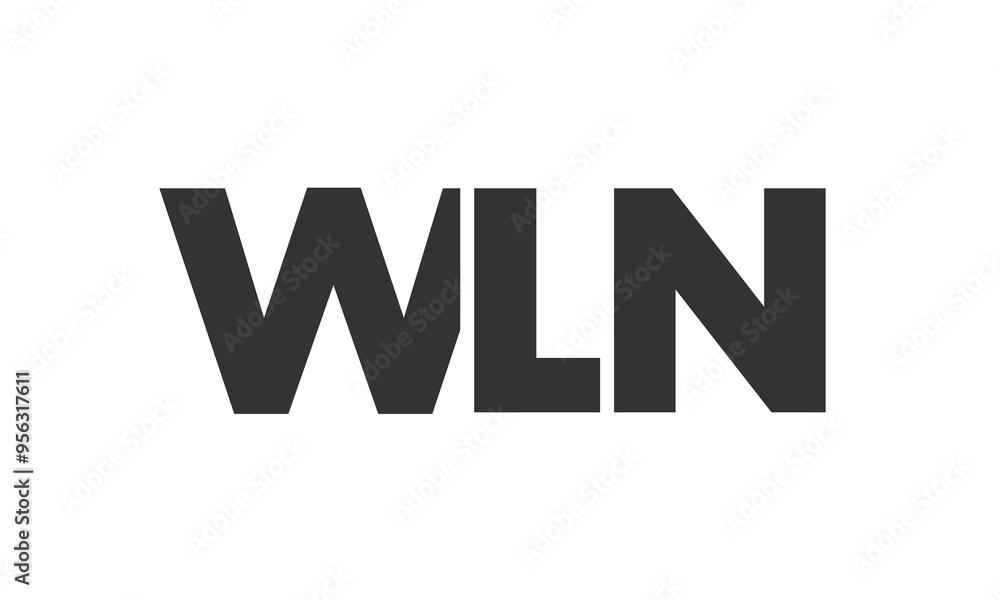 Poster wln logo design template with strong and modern bold text. initial based vector logotype featuring s