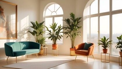 Photo interior modern design room 3d illustration