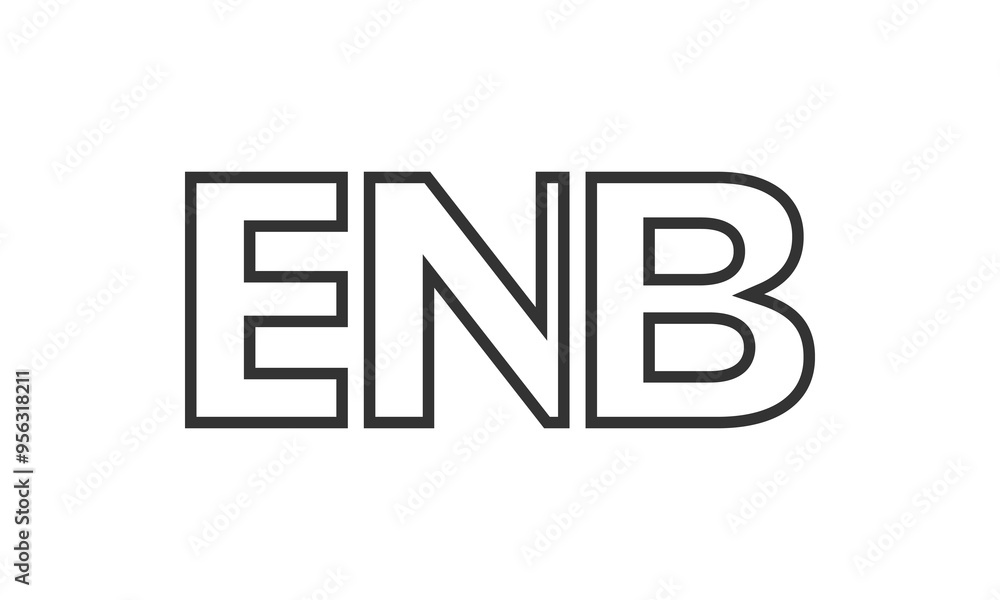 Poster enb logo design template with strong and modern bold text. initial based vector logotype featuring s