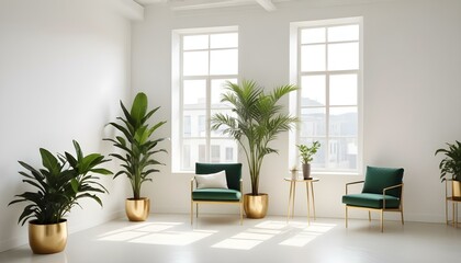 Photo interior modern design room 3d illustration