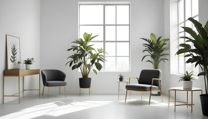 Photo interior modern design room 3d illustration