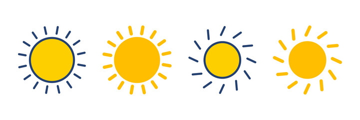 Sun icon vector. Brightness Icon vector