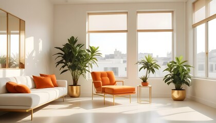 Photo interior modern design room 3d illustration