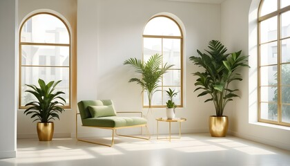 Photo interior modern design room 3d illustration