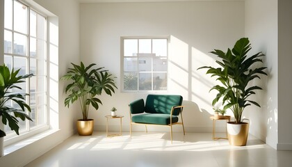 Photo interior modern design room 3d illustration