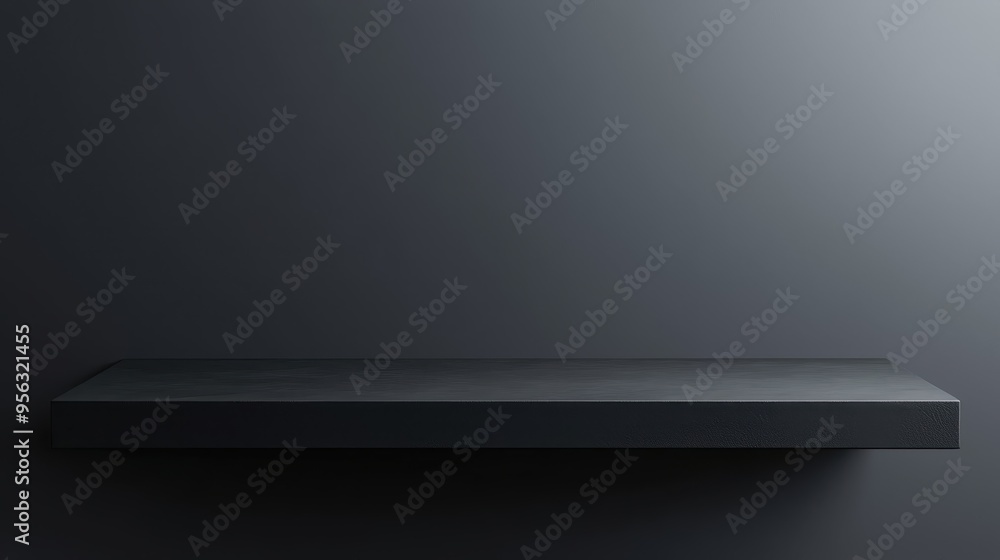 Poster modern black table on minimal background with copy space for versatile use