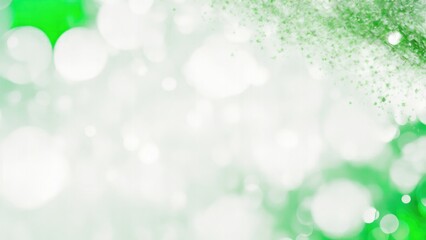 Obraz premium Green silver and white abstract blur bokeh background