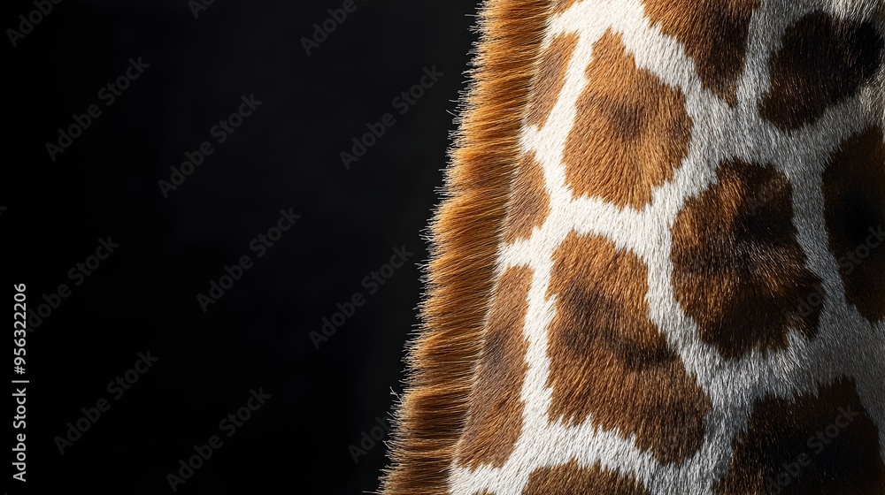 Aufkleber captivating macro photography showcasing the intricate and mesmerizing texture of a giraffe s neck w