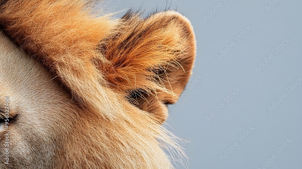 Poster captivating macro photography showcasing the intricate texture and patterns of a lion s ear this det