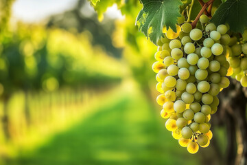 Fototapeta premium Grape vines close to harvest on a sunny day