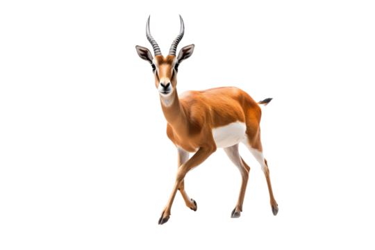 Dorcas gazelle PNG with transparent background for wildlife and nature design projects