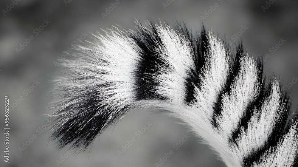 Aufkleber stunning macro close up of a zebra s tail showcasing the intricate and beautiful striped fur texture