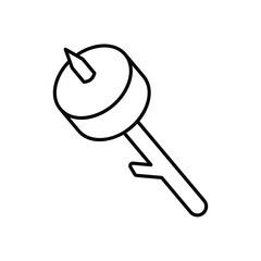 Marshmallow on Stick icon vector stock illustration