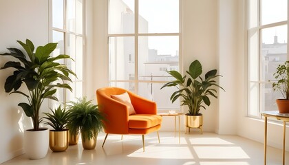 Photo interior modern design room 3d illustration