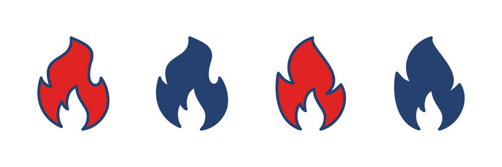 Fire icon vector. fire vector icon