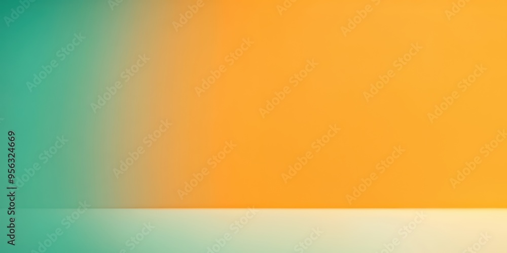Poster a vibrant gradient background blending teal and orange, ideal for modern design projects and creativ
