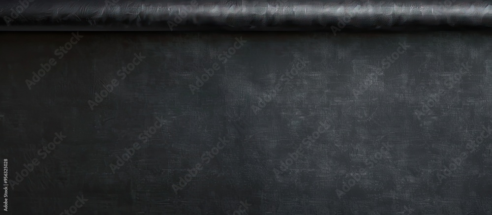 Aufkleber Polyester and PVC blend in black roller blind texture create an ideal background with copy space image