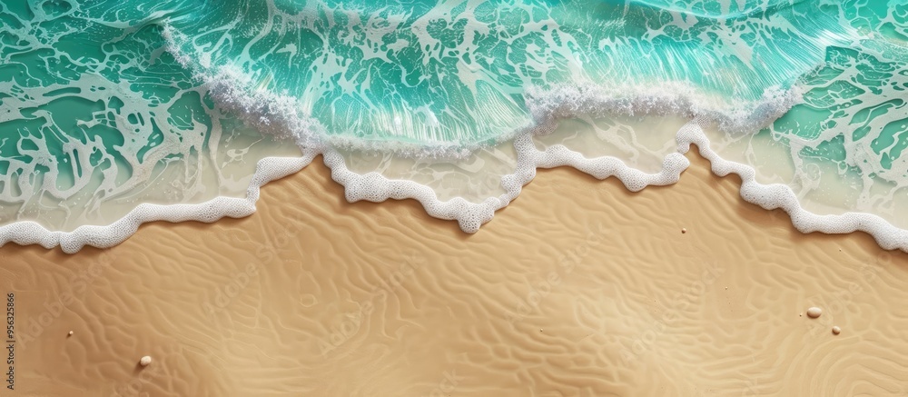 Aufkleber a beach sand backdrop providing free space for product or ad text design in this image. creative ban