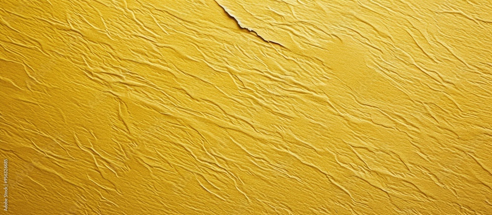 Leinwandbilder selective focus on a textured yellow paper with an embossed grain pattern providing ample copy space