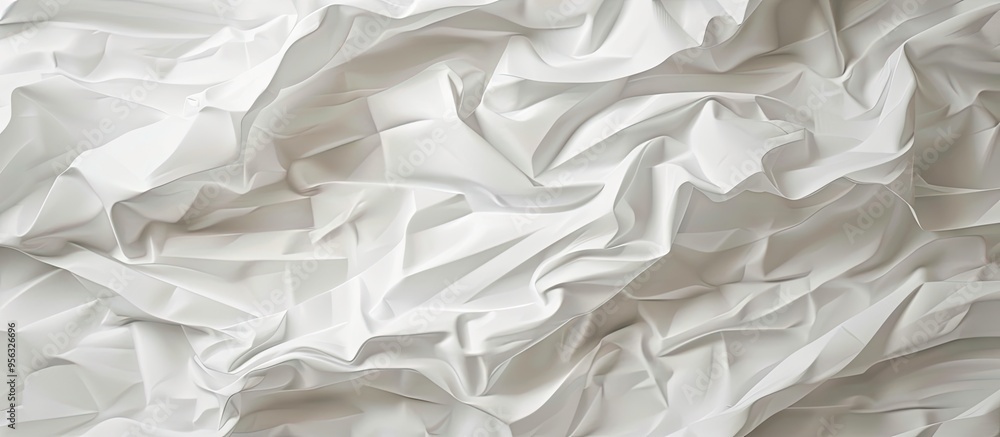 Poster background of a white paper with wrinkles and creases providing ample copy space image