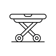 Folding Table icon vector stock illustration