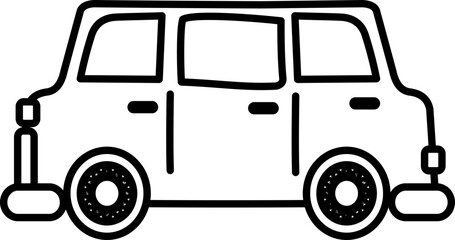 Car Flat Icon Outline