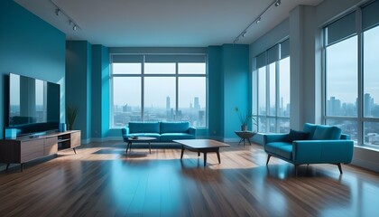 Photo interior modern design room 3d illustration