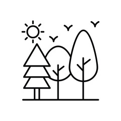 Forest icon vector stock illustration